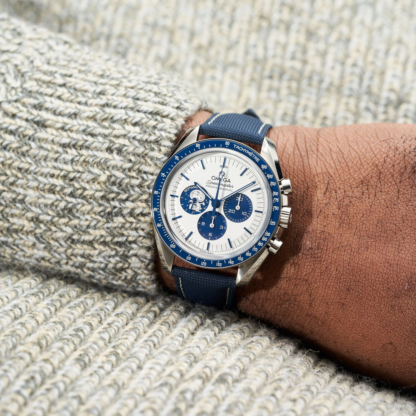 Speedmaster Anniversary Series (42 mm, acero con brazalete de tela de nailon recubierto) Viene con caja + certificado
